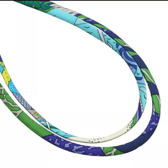 HERMES ISTHME Pigment Lacquer Silk Cord Necklace Pendant - Picture 7 of 10